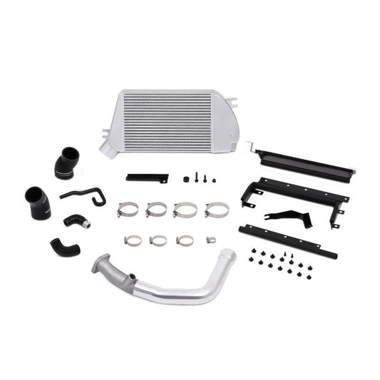 MIMMMTMIC-WRX-15PSL Mishimoto Performance Top Mount Intercooler and Charge Pipe Kit - 2015+ WRX-Polished Pipe, Silver Intercooler,