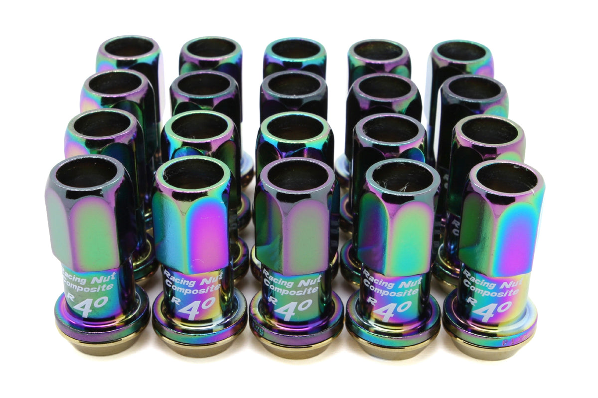 KICKRC03N Project Kics R40 Lug Nuts - 2015+ WRX / 2015+ STI / 2013+ FT86-R40 Neo Chrome,