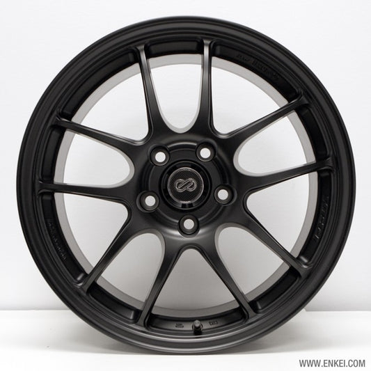 ENK460-895-6635BK Enkei PF01 Black Wheels 18x9.5 +35mm - 2015+ WRX / 2015+ STI,