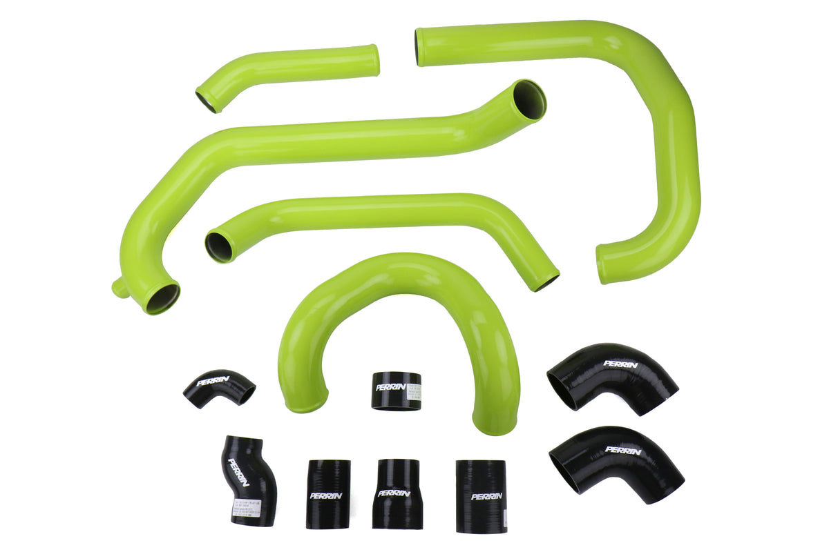 PERPSP-ITR-438-2NY/BK Perrin Front Mount Intercooler Tubes and Couplers (Neon Yellow) - 2015+ STI,