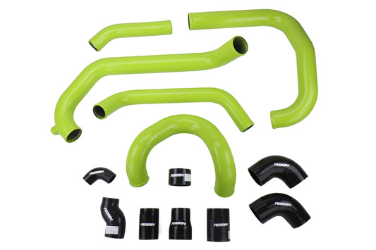 PERPSP-ITR-438-2NY/BK Perrin Front Mount Intercooler Tubes and Couplers (Neon Yellow) - 2015+ STI,