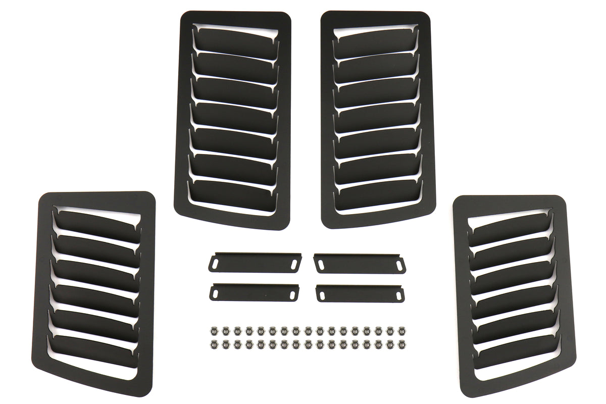 VERA0065A-BLK Velox Slanted Hood Louver (Vents) Kit - 2013+ FT86-Black,