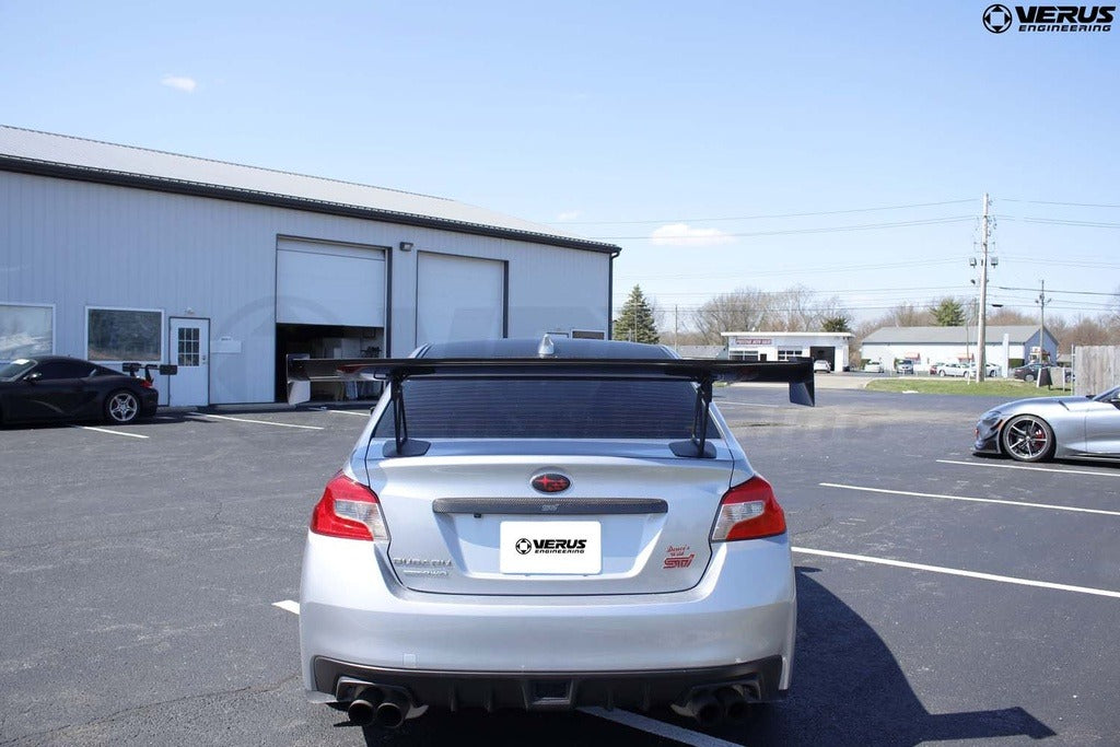 VERA0229A-CRB   -   Verus Engineering UCW Rear Wing Kit w/ Carbon Endplates  - 2011-2014 Subaru WRX/STI Sedan,