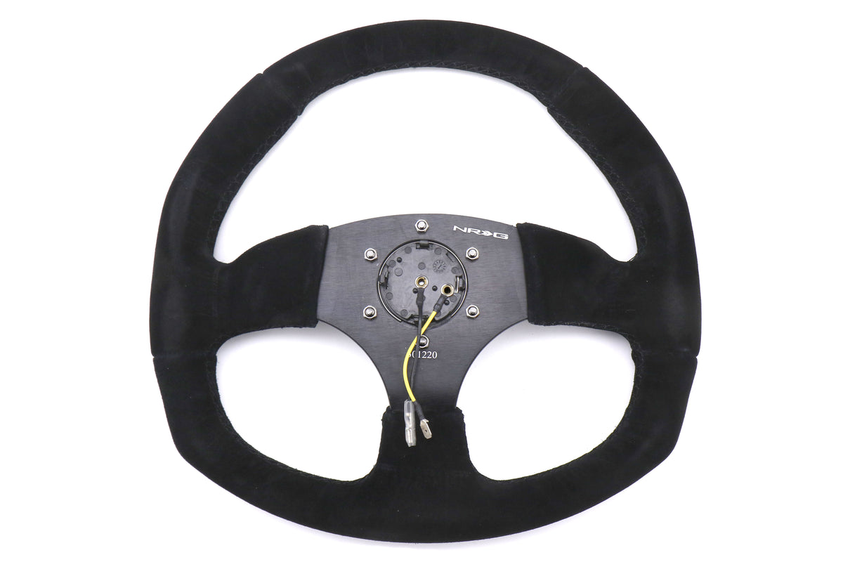NRGRST-009S NRG ST-009S Sport Suede Leather Steering Wheel - Universal,