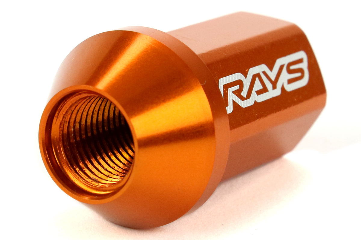 VLKWDURA4212125O Rays Dura-Nut L42 Straight Type lug nuts - 2015+ WRX / 2015+ STI / 2013+ BRZ / 2014+ FORESTER-Orange,
