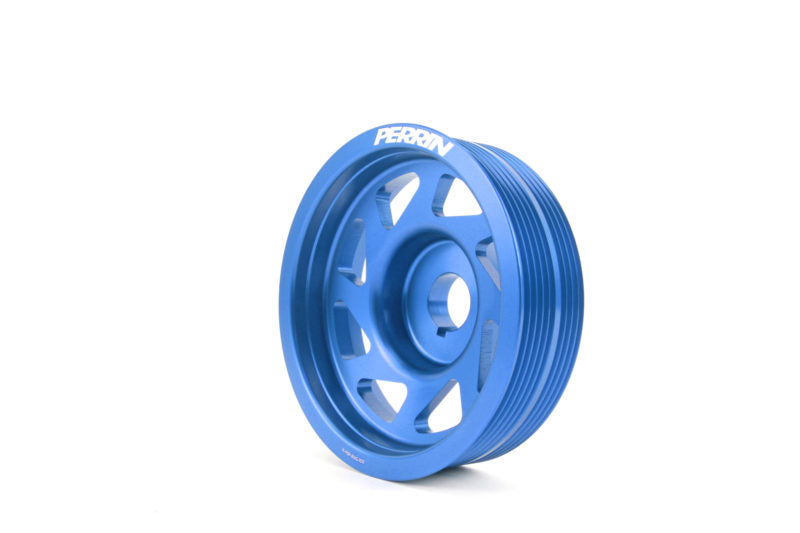 PERPSP-ENG-102BL PERRIN Lightweight Crank Pulley w/o AC Blue - Subaru Models (inc. 2002+ WRX / STI),
