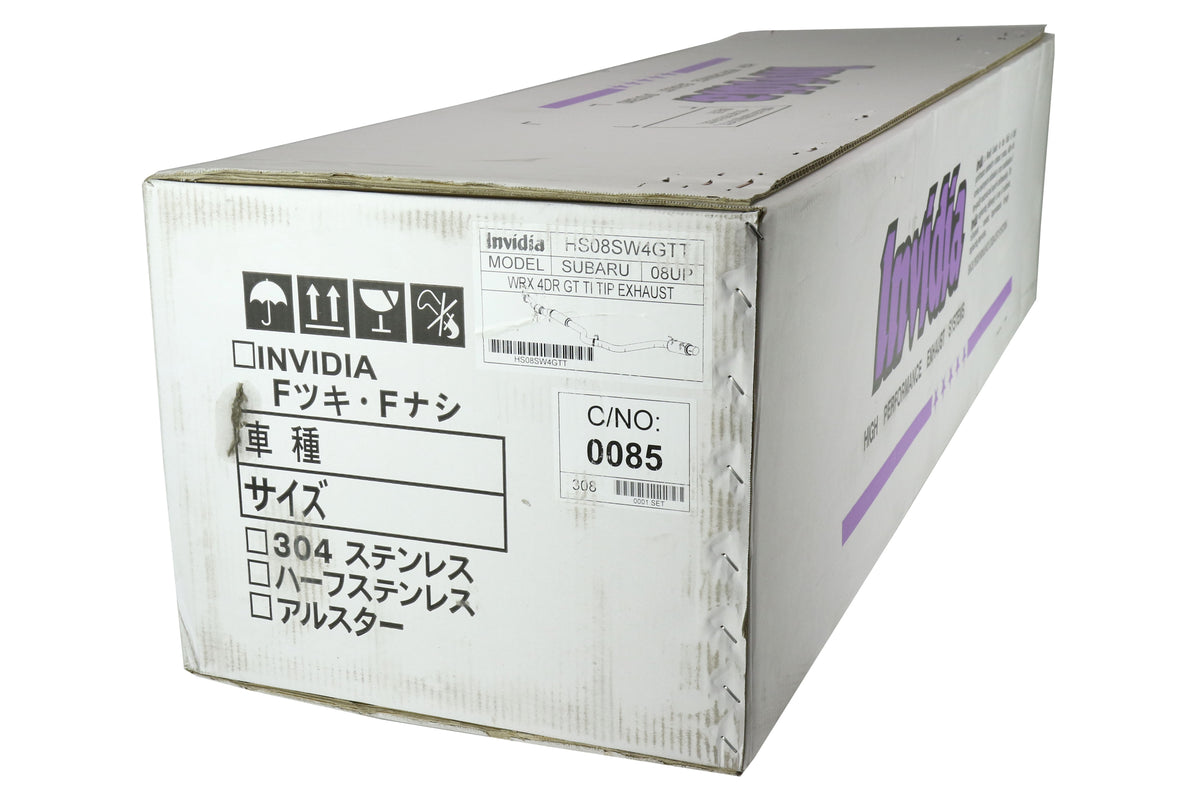 INVHS08SW4GTT Invidia N1 Cat Back Exhaust Single Titanium Tip - 2008-2014 Subaru WRX Sedan / 2011-2014 Subaru STI Sedan,