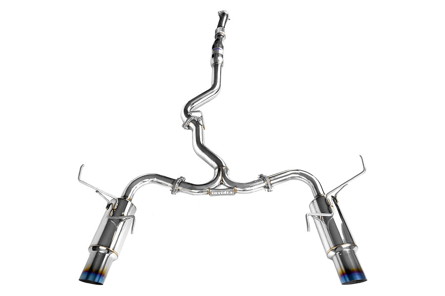 INVHS11STIGTT Invidia Dual N1 Resonated Exit Exhaust (Polished or Titanium Tip) - 2014+ Forester XT-Titanium Tips,