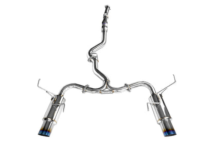INVHS11STIGTT Invidia Dual N1 Resonated Exit Exhaust (Polished or Titanium Tip) - 2014+ Forester XT-Titanium Tips,