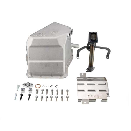 KILPPBC-HF Killer B Motorsports 3-Piece Cast-EJ Series High Flow Pickup & Baffle Performance Oil Pan - 2002-2014 Subaru WRX / 2004-2021 Subaru STI,