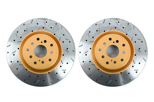 DBB4654XS-GRP DBA 4000 Series Drilled/Slotted Rotor Pair Front - 2004-2017 Subaru STI,