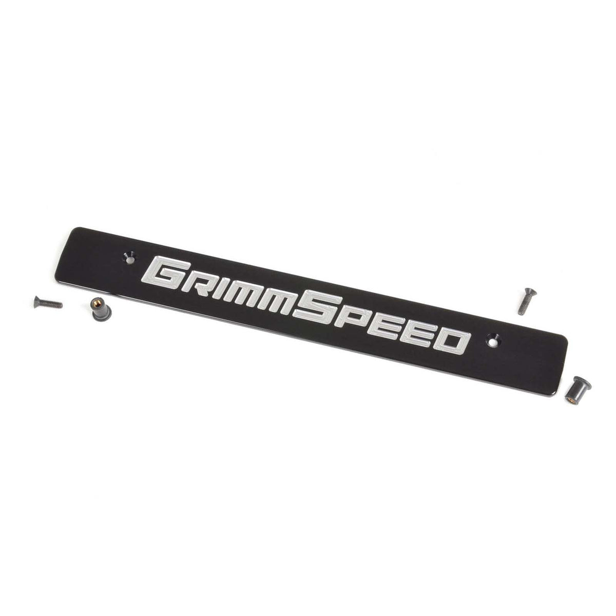 GRM094079 GrimmSpeed License Plate Delete Black/Silver - 2006-2014 Subaru WRX / 2006-2014 Subaru STI,