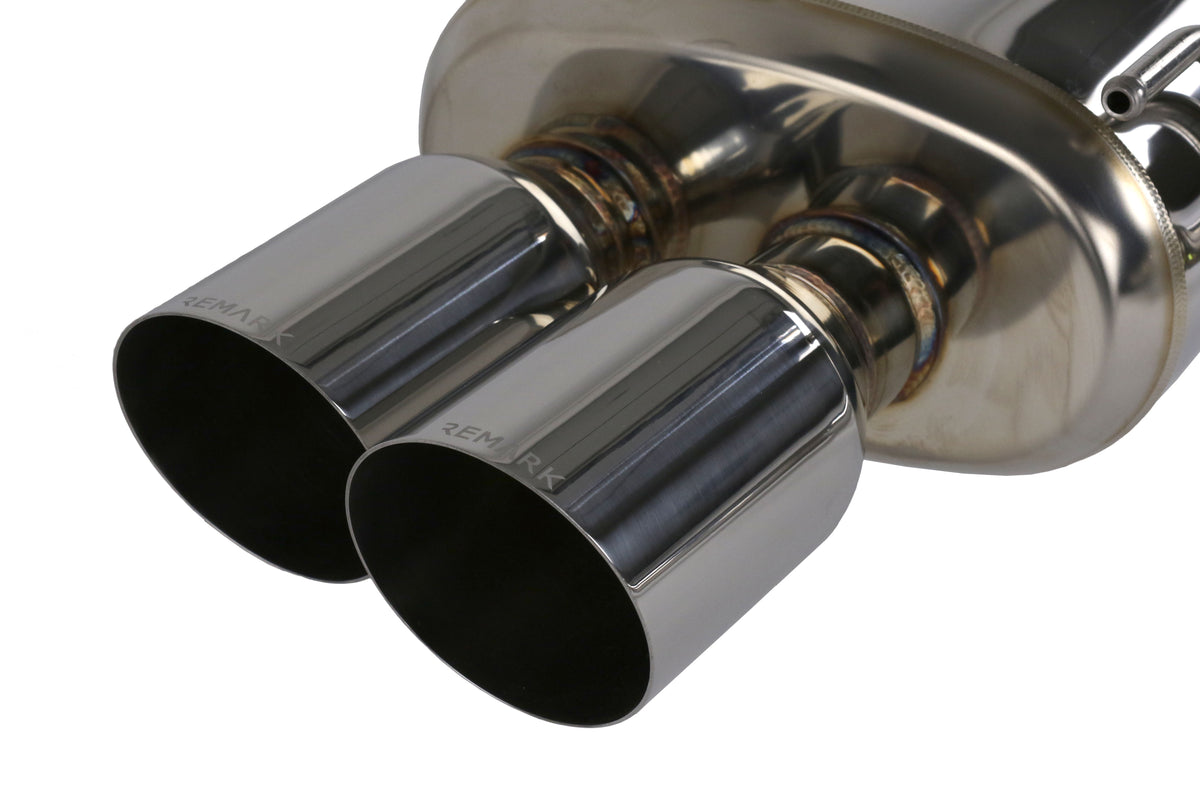 REMRK-C4076S-01 Remark 4" Quad Exhaust - 2015+ WRX / STI-Stainless Steel-Non-Resonated,