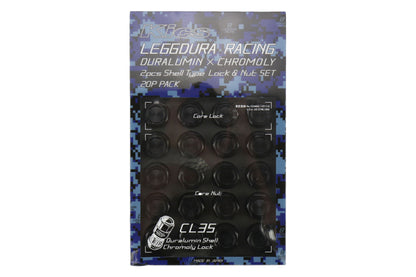 KICWCL3513K Project Kics Leggdura Racing Shell Type Lug Nut 35mm (Closed-End) - 2015+ WRX / 2015+ STI / 2013+ FT86-Black,