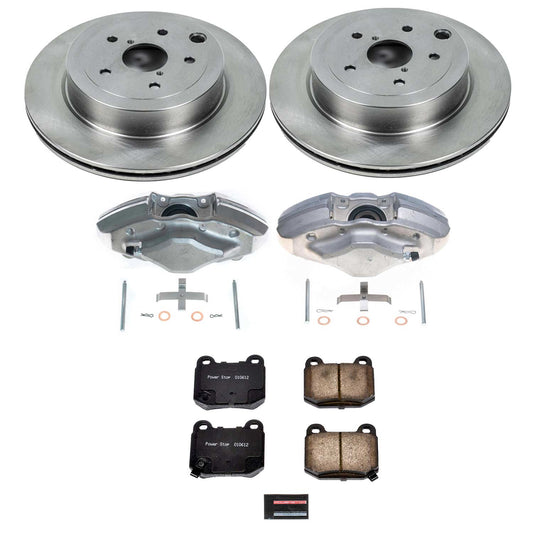 POWKCOE5305 Power Stop Z17 Stock Replacement Brake Kit with Calipers (Rear) - 2008-2017 Subaru STI,