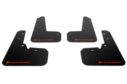 RALMF26-UR-BLK/OR Rally Armor Mud Flaps - 2013+ Crosstrek-Black Mud Flap with Orange Logo,