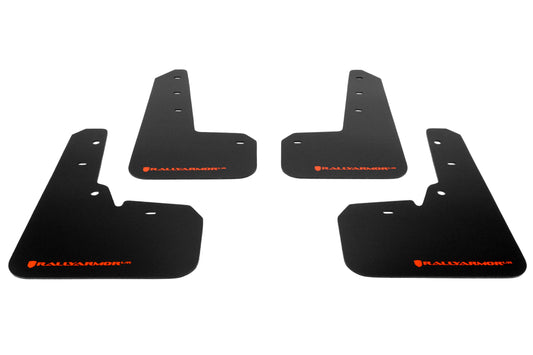 RALMF26-UR-BLK/OR Rally Armor Mud Flaps - 2013+ Crosstrek-Black Mud Flap with Orange Logo,