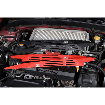 GRM096059 GrimmSpeed Fender Shrouds Red - 2008-2014 Subaru WRX / STI,