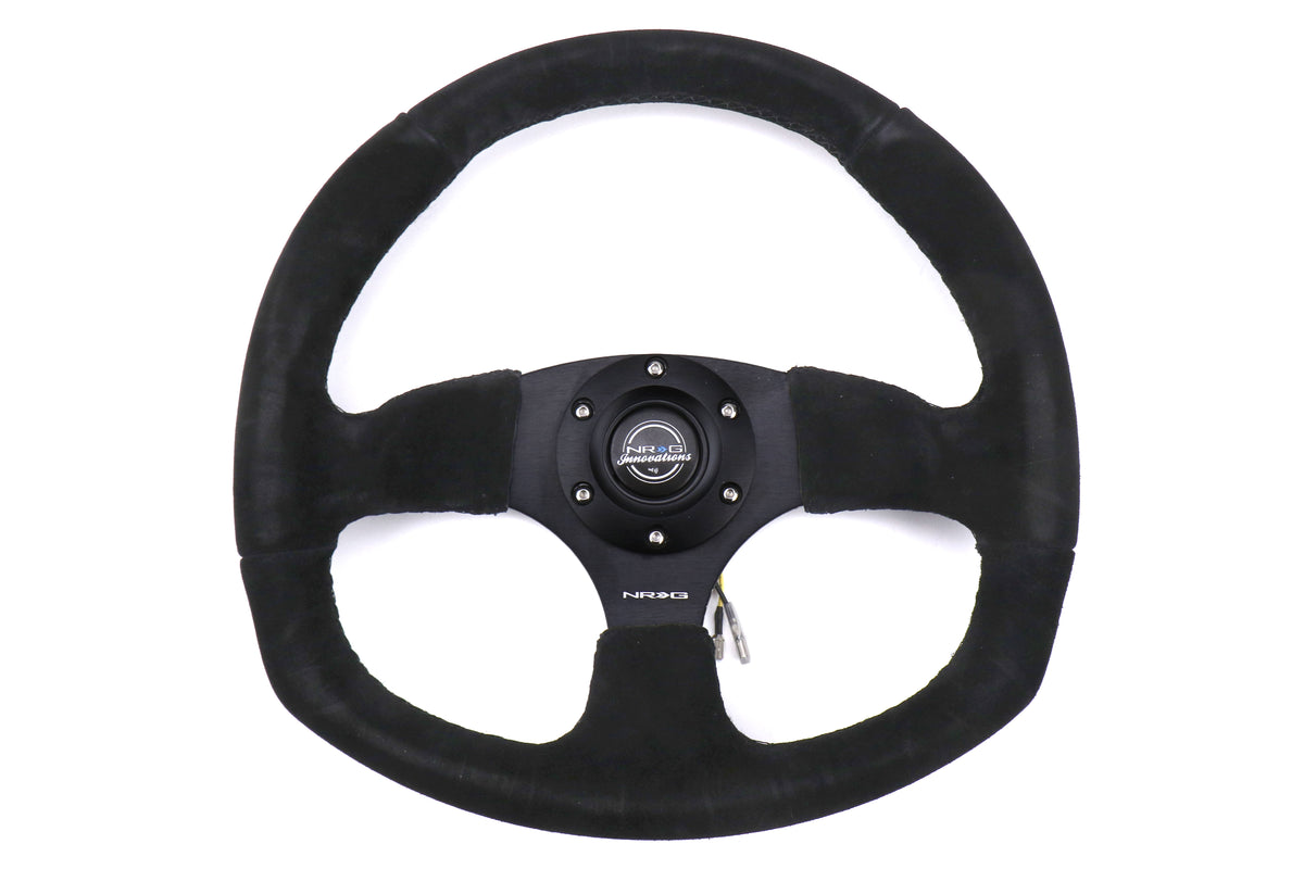 NRGRST-009S NRG ST-009S Sport Suede Leather Steering Wheel - Universal,