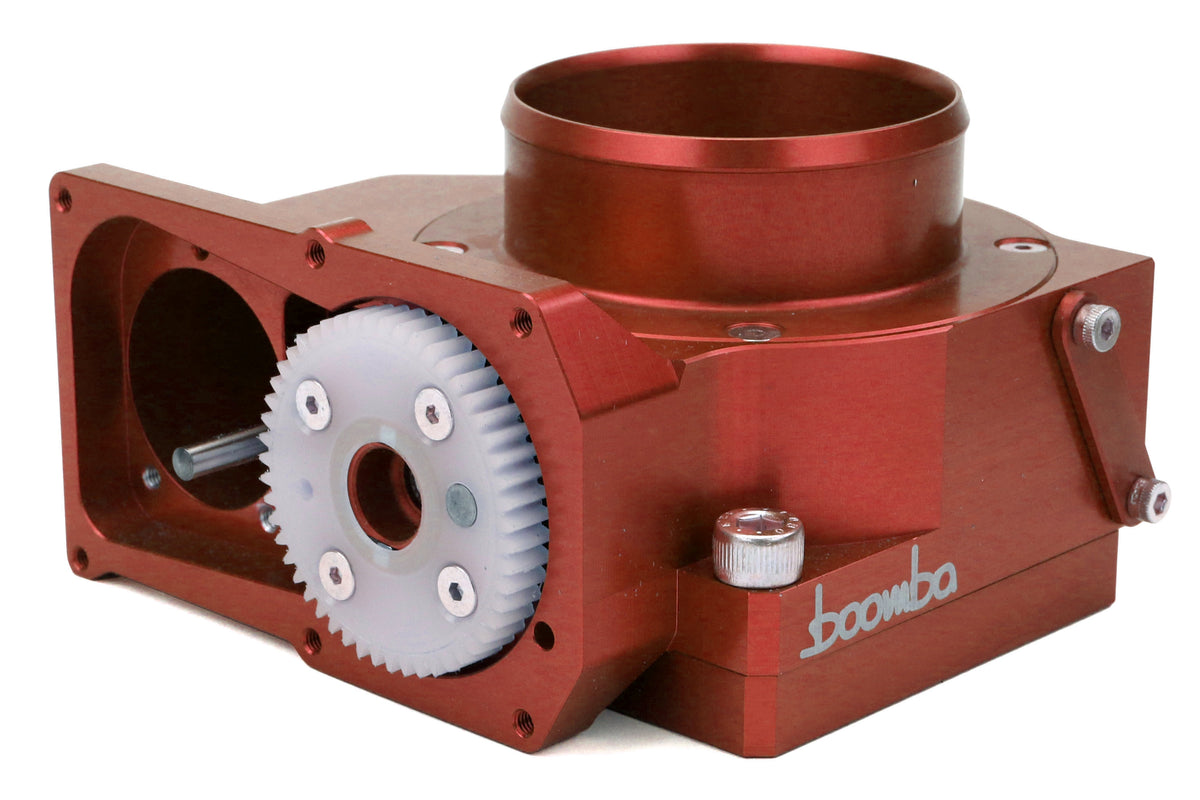 BBA001000150200 Boomba Racing 75mm DBW Throttle Body Red - 2004+ Subaru STI,