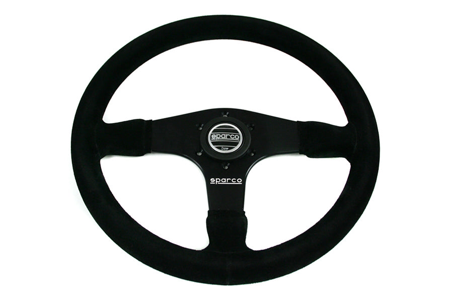 SPR015R375PSN Sparco 375 Black Suede Steering Wheel - Universal,